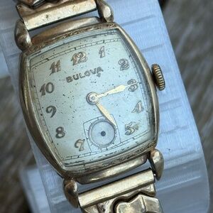 Vintage Bulova Minute Man Art Deco Watch – Running – Missing Seconds Hand